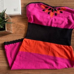 Guess Colorblock Beaded Knit Dress